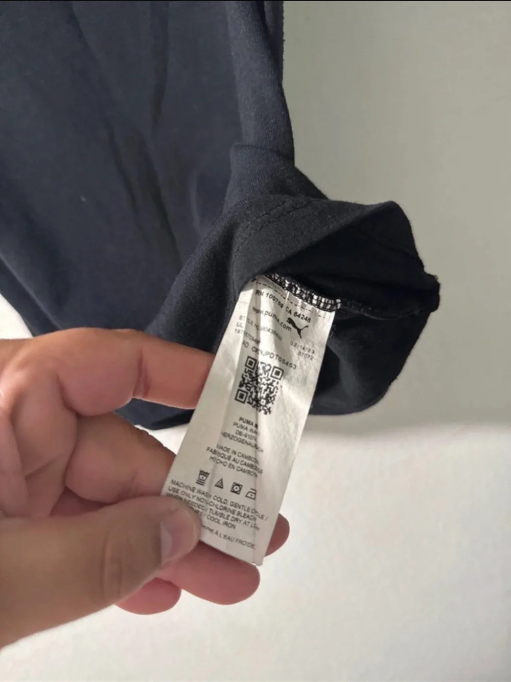 Puma Black Tee with Metallic Gold Logo